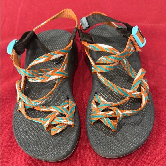 Chaco Women's Sandals - Orange and Teal - Picture 1 of 4